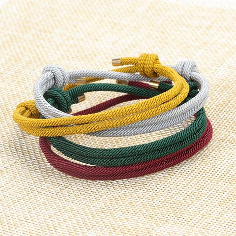 1 Stück Einfacher Stil Einfarbig Seil Stricken Unisex Armbänder
