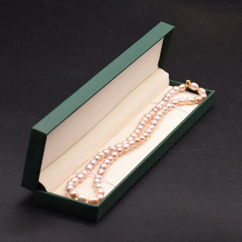 1 Piece Retro Solid Color Composite Material Jewelry Boxes