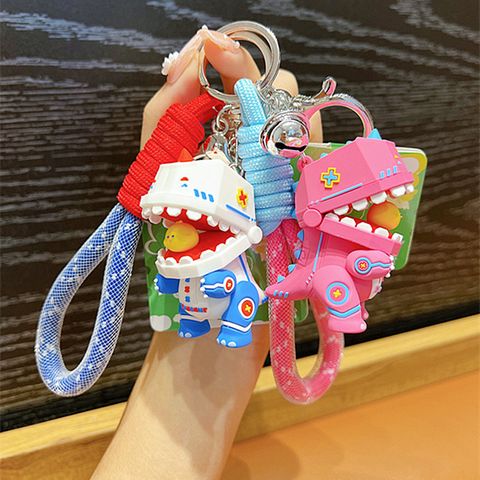 1 Piece Cute Dinosaur Silica Gel Unisex Bag Pendant Keychain