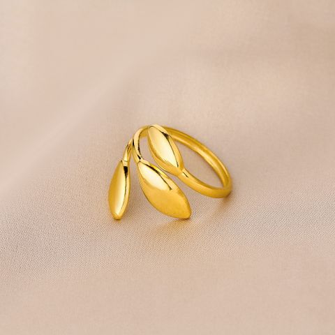 Lady Simple Style Geometric Stainless Steel Open Ring In Bulk