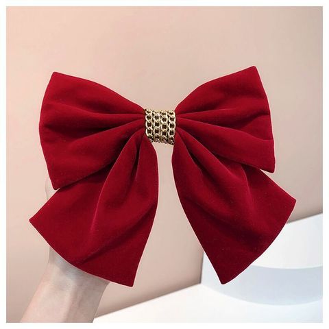 Fashion Bow Knot Velvet Hair Clip 1 Piece