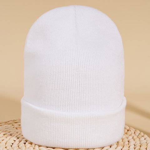 Pure Color Double-layer Warm Korean Style Knitted Hat Wholesale Nihaojewelry