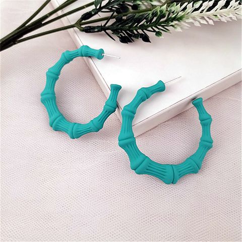 1 Pair Retro Solid Color Arylic Women's Earrings