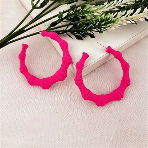 1 Pair Retro Solid Color Arylic Women's Earrings