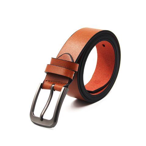 Estilo Vintage Color Sólido Cuero Sintético Aleación Hombres Cinturones De Cuero
