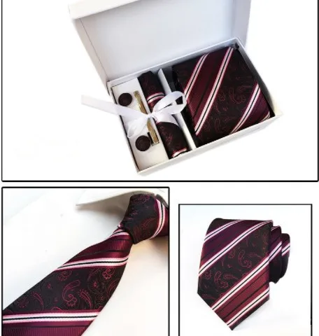 Factory Wholesale Men's Tie Spot Gift Box 6 Pieces Set Team Necktie Business Formal Wear Tie