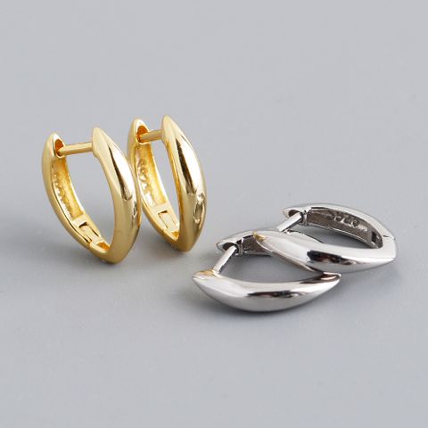 Fashion Geometric Sterling Silver Polishing Earrings 1 Pair