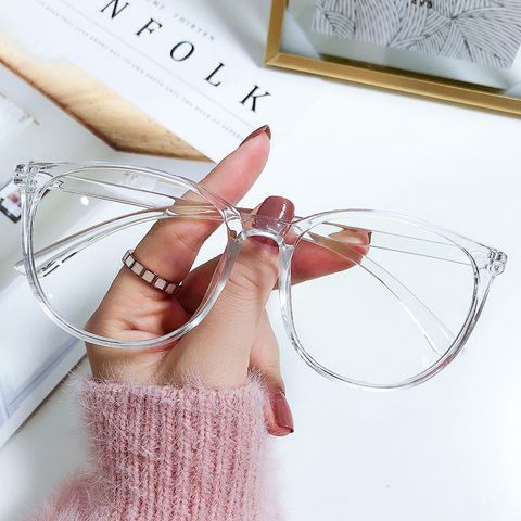 Fashion Simple Style Solid Color Pc Square Full Frame Optical Glasses