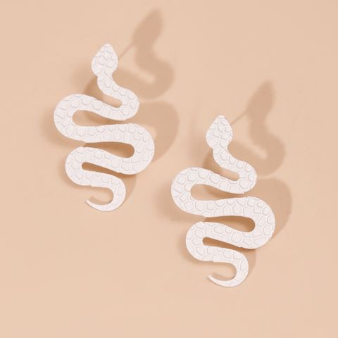 1 Pair Fashion Snake Plating Alloy Drop Earrings