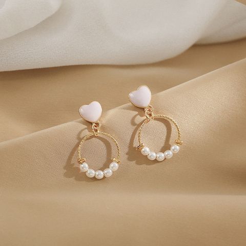 1 Pair Geometric Alloy Plating Rhinestones Women's Drop Earrings Earrings