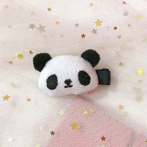 Cute Panda Plush Handmade Hair Clip Hair Tie Brooches 1 Piece