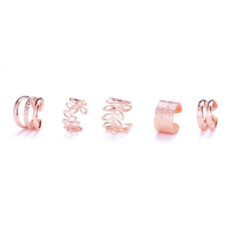 Fashion Solid Color Plating Iron Ear Clips