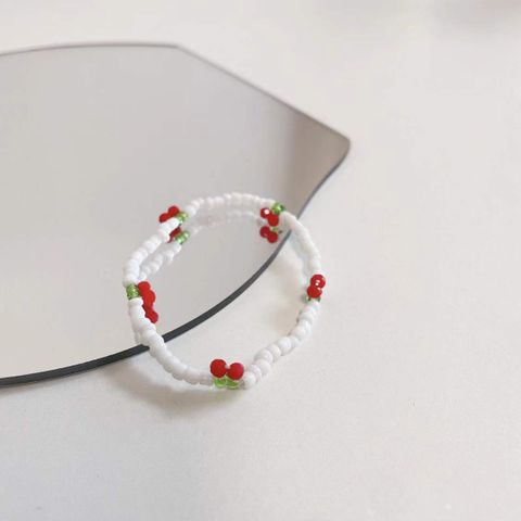 Cute Cherry Beaded Beaded Women's Bracelets