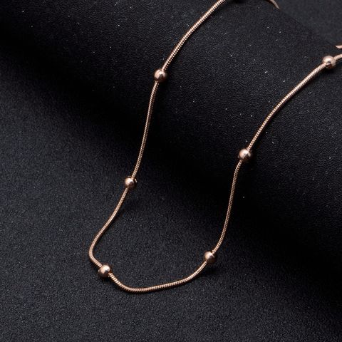 Fashion Ball Titanium Steel Plating Necklace