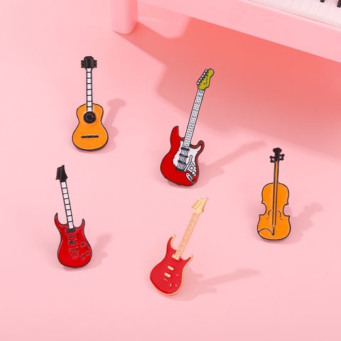 Fashion Guitar Letter Notes Alloy Plating Unisex Brooches
