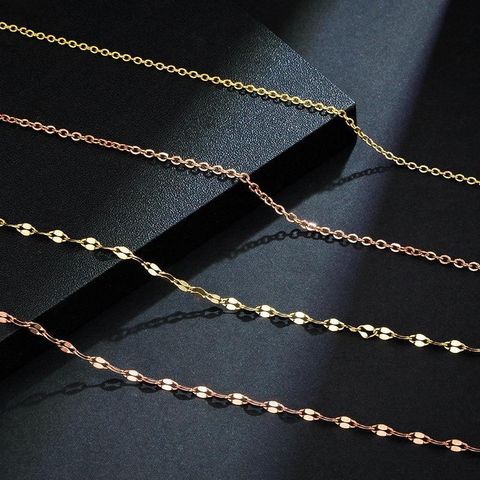 Fashion Solid Color Stainless Steel Chain Titanium Steel Necklace 1 Piece