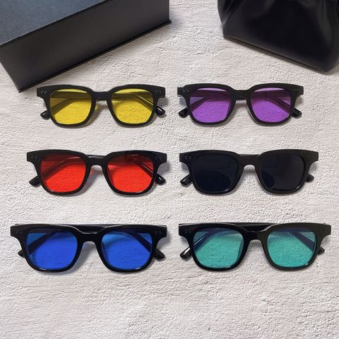 Fashion Solid Color Pc Square Full Frame Women's Sunglasses