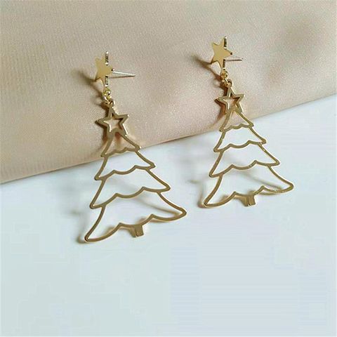 Fashion Christmas Tree Sun Alloy Plating Women's Drop Earrings 1 Pair
