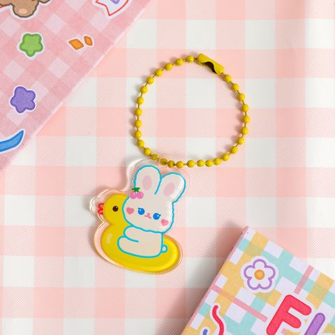 1 Piece Cute Rabbit Bear Arylic Women's Bag Pendant Keychain