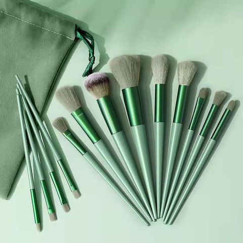 Fashion Artificial Fiber Plastic Plastic Handle Makeup Brushes