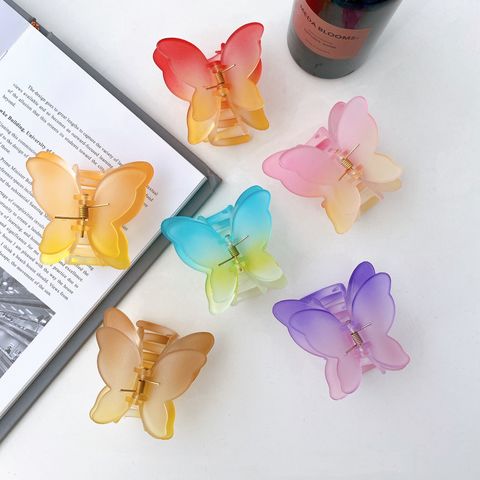 Sweet Butterfly Plastic Handmade Hair Claws 1 Piece