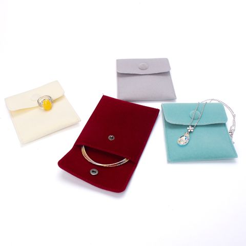 1 Piece Fashion Solid Color Flannel Jewelry Packaging Bags