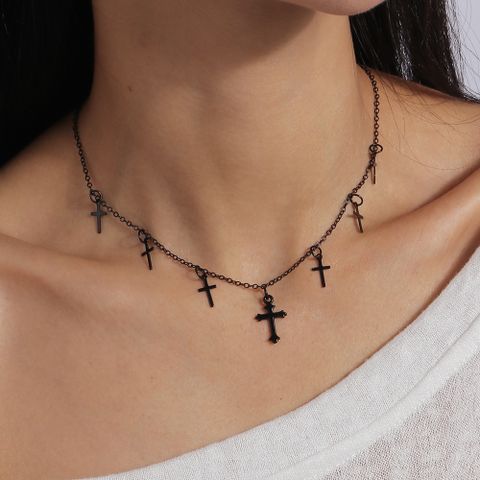 Simple Style Cross Alloy Plating Women's Necklace