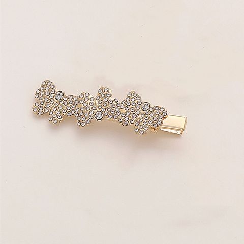 Sweet Heart Shape Butterfly Alloy Plating Artificial Pearls Rhinestones Hair Clip
