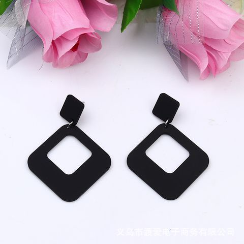 Simple Style Square Arylic Stoving Varnish Women's Earrings 1 Pair