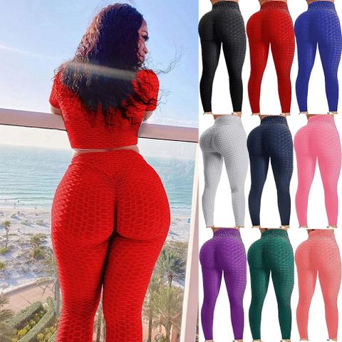 Women's Fashion Solid Color Polyester Active Bottoms Leggings