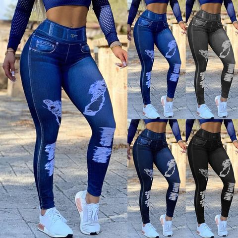 Women's Sports Fashion Solid Color Full Length Zipper Leggings