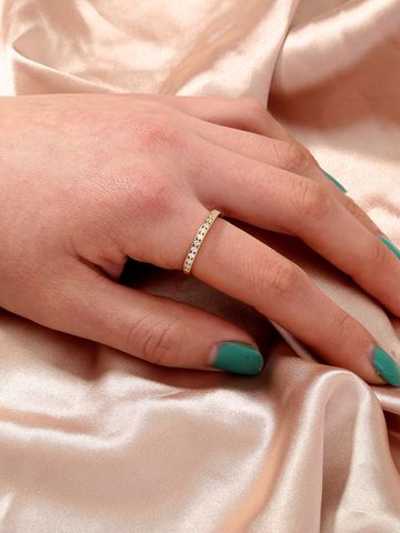 Wholesale Jewelry Micro-inlaid White Zircon Wave Copper Ring Nihaojewelry