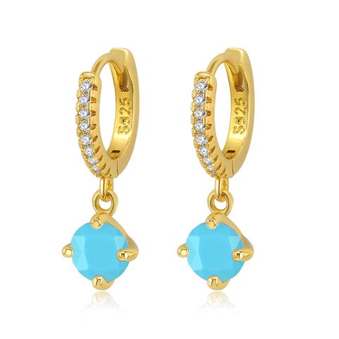 Korean Fashion Geometric Diamond Earrings Female Popular Simple Ear Buckle Wholesale