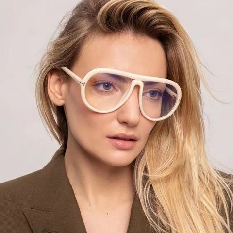 Casual Solid Color Pc Round Frame Full Frame Women's Sunglasses