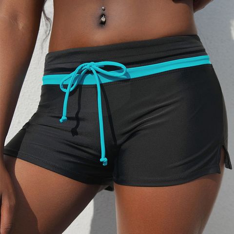 Women's Fashion Solid Color Swimming Trunks