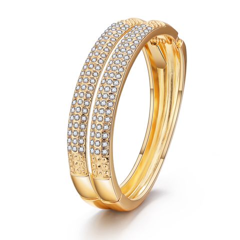 Simple European And American Bracelet Light Luxury Style Double-layer Diamond-studded Bracelet