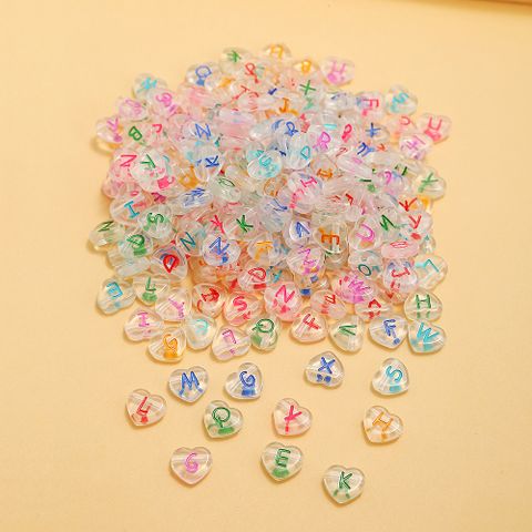 50 PCS/Package Arylic Letter Beads
