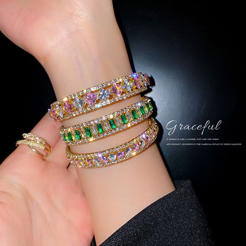 European And American Fashion Exaggerated Full Diamond Bracelet Female Wholesale