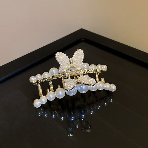 Korean Fashion Pearl Diamond-encrusted Hair Shark Clip Hairpin Simple Hair Accessories