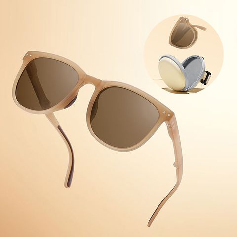 Foldable Trendy Sunscreen Brown Anti-ultraviolet Sunglasses Wholesale