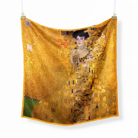New Oil Painting Female Twill Decoration Small Square Neck Scarf Wholesale53cm*53cm
