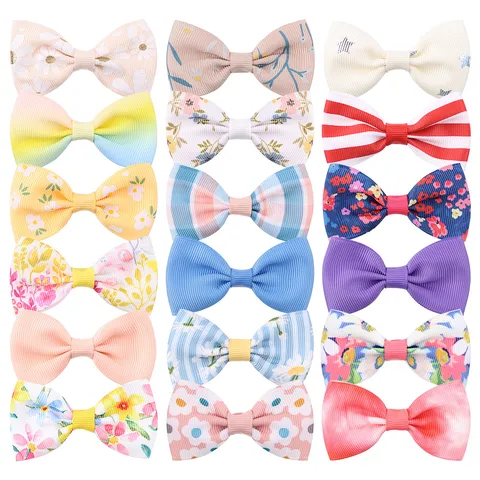 Cartoon Printing Children's Bow Hair Clip Simple Broken Hair Clip