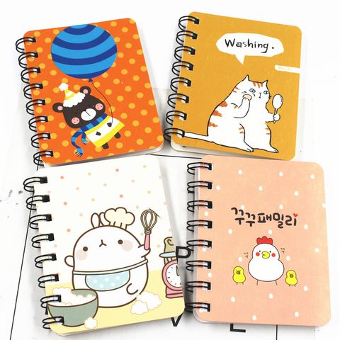 Color Cartoon Creative Coil Book Pocket Mini Carry Small Notebook