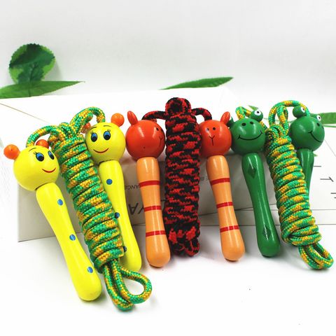 Cartoon Wooden Color Skipping Rope Children Recreational Sports Skipping Rope