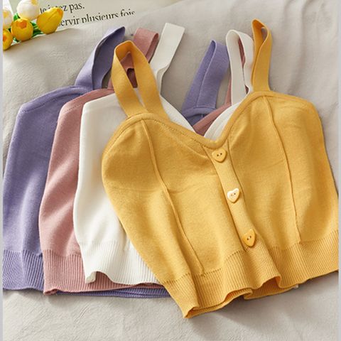 Tank Tops Simple Style Solid Color