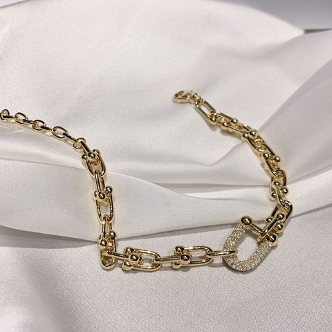 Fashion Diamond Zircon New Metal Texture Alloy Bracelet