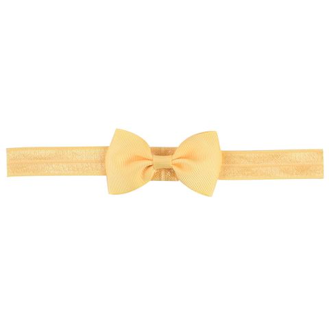 Fashion Solid Color Children's Hair Accessories Candy Color Rib Bow Headband Wholesale