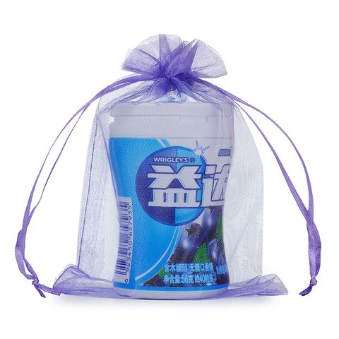 Simple Style Solid Color Organza Drawstring Jewelry Packaging Bags