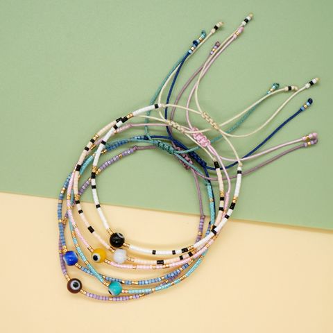 Einfaches Ethno-stil Glasauge Perlen Miyuki Perlenarmband