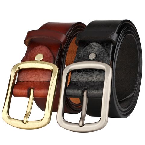 Fashion New Men's Leather Aviation Pure Casual Retro Belt